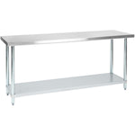 Commercial Stainless Steel Work Table Bottom shelf 2100x700x900mm - WT70210G