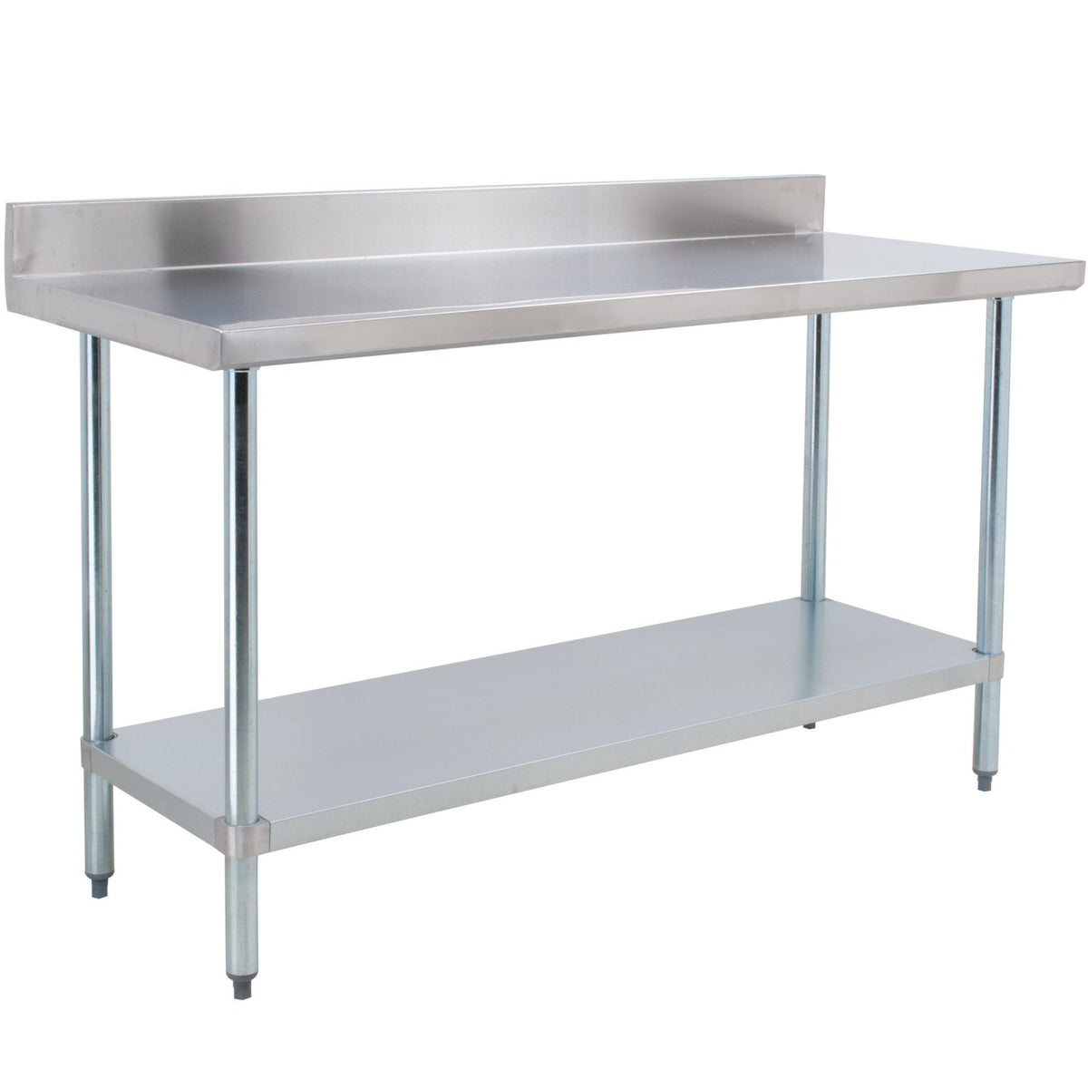 Commercial Stainless Steel Work Table Bottom shelf Upstand 2100x600x900mm - WT60210GB