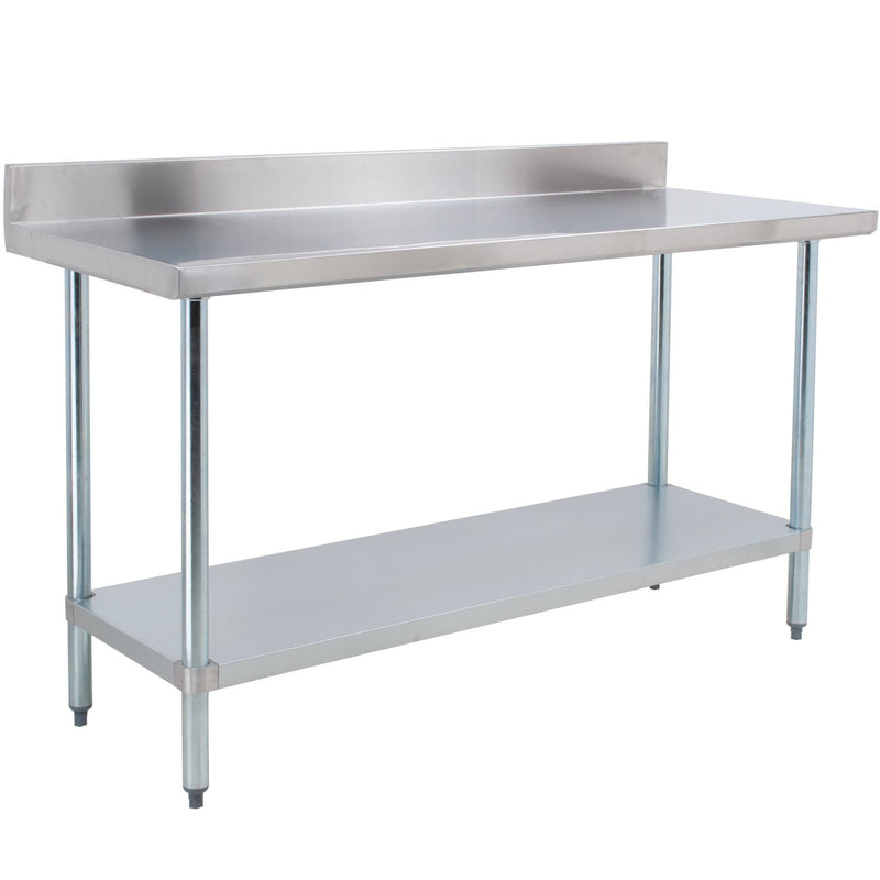 Commercial Stainless Steel Work Table Bottom shelf Upstand 2100x600x900mm - WT60210GB