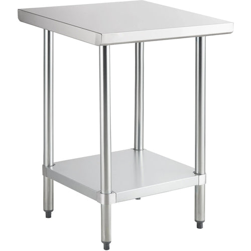 WT6045G Stainless Steel Work Table 450×600×900mm with galvanised undershelf — front view