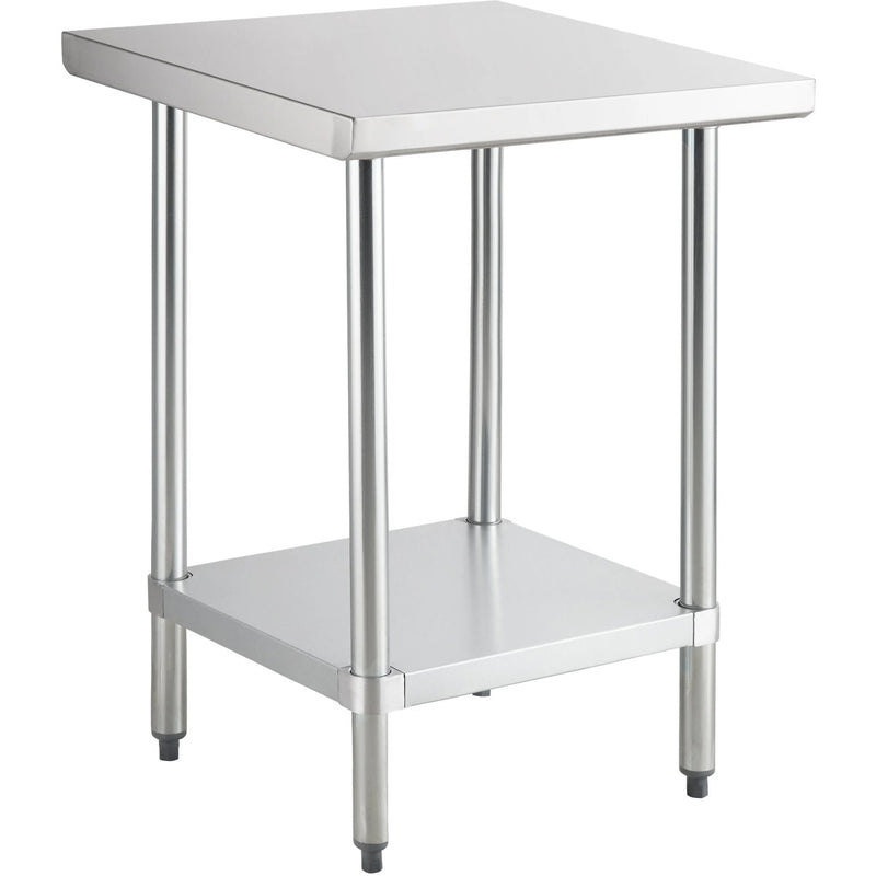 WT6045G Stainless Steel Work Table 450×600×900mm with galvanised undershelf — front view