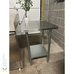 Commercial Stainless Steel Work Table Bottom shelf 600x600x900mm - WT6060G