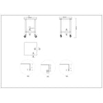 Commercial Mobile Stainless Steel Work Table Bottom shelf 600x600x900mm - WT6060GMOBILE