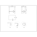 WT6090GNU Work Table — technical dimensions drawing