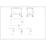 Commercial Mobile Stainless Steel Work Table Bottom shelf 1200x700x900mm - WT70120GMOBILE