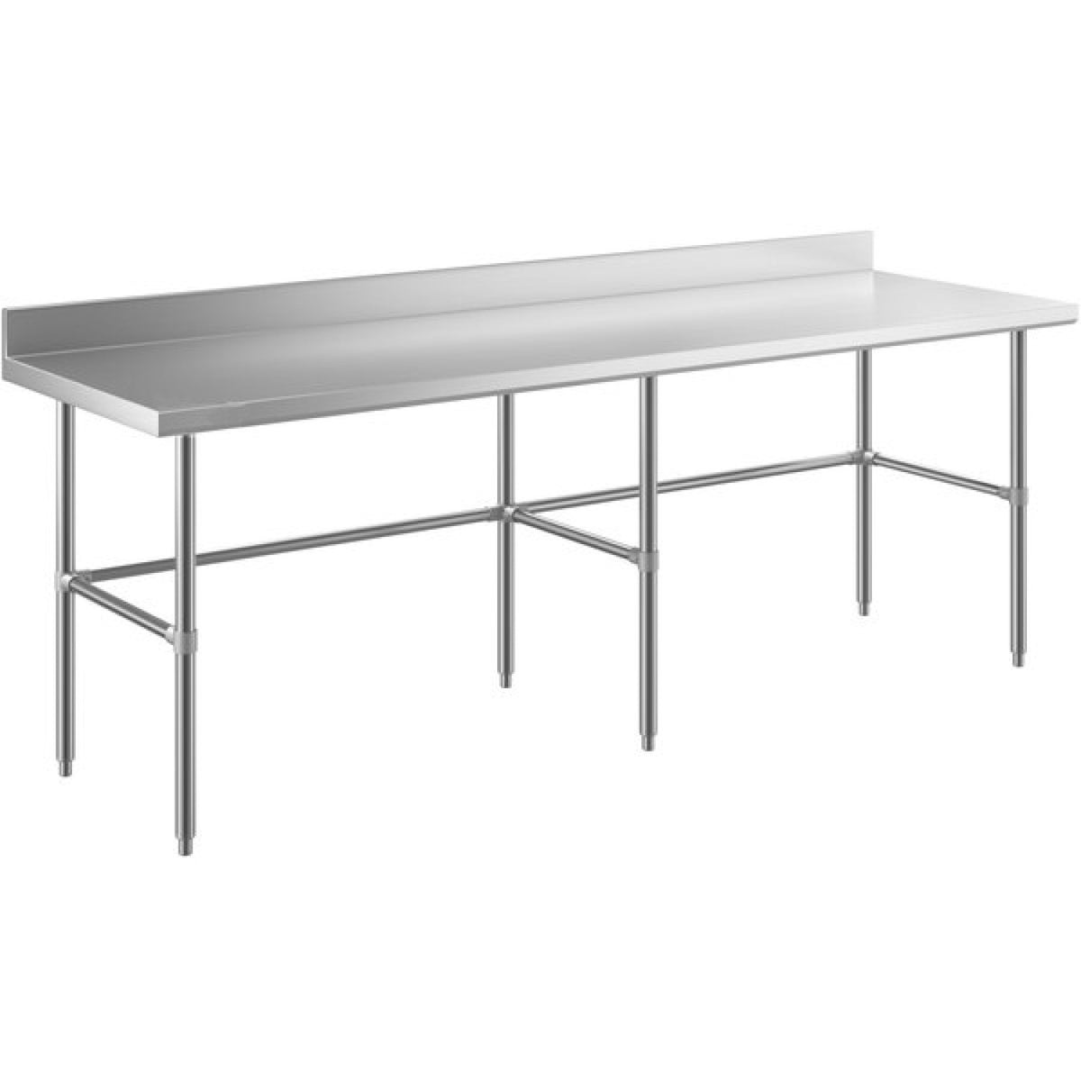 Commercial Stainless Steel Work Table No Bottom shelf with Upstand 2100x600x900mm - WT60210GBNU