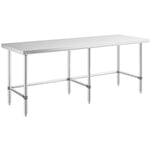 Commercial Stainless Steel Work Table No Bottom shelf 2100x600x900mm - WT60210GNU