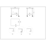 Commercial Mobile Stainless Steel Work Table Bottom shelf 900x700x900mm - WT7090GMOBILE