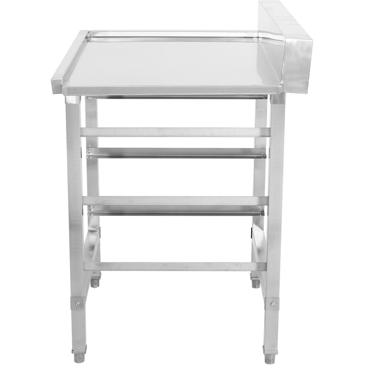 Unloading Table Left Side with Dishwasher Basket Rack & Splashback Stainless Steel 800x650x850mm - WTF6065L