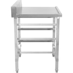 Unloading Table Left Side with Dishwasher Basket Rack & Splashback Stainless Steel 800x650x850mm - WTF6065L