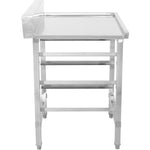 Unloading Table Right Side with Dishwasher Basket Rack & Splashback Stainless Steel 800x650x850mm - WTF6065R