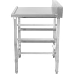 Unloading Table Right Side with Dishwasher Basket Rack & Splashback Stainless Steel 800x650x850mm - WTF6065R