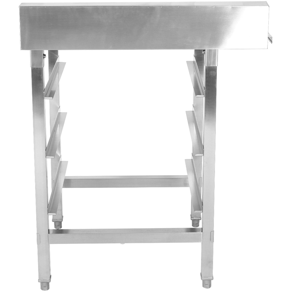 Unloading Table Right Side with Dishwasher Basket Rack & Splashback Stainless Steel 800x650x850mm - WTF6065R