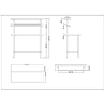 Stainless Steel Prep table 9 x GN1/9 & Top shelf & Undershelf - WTG60120