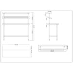 Stainless Steel Prep table 11 x GN1/9 & Top shelf & Undershelf - WTG60150