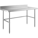 Commercial Stainless Steel Work Table No Bottom shelf with Upstand 1500x600x900mm - WT60150GBNU