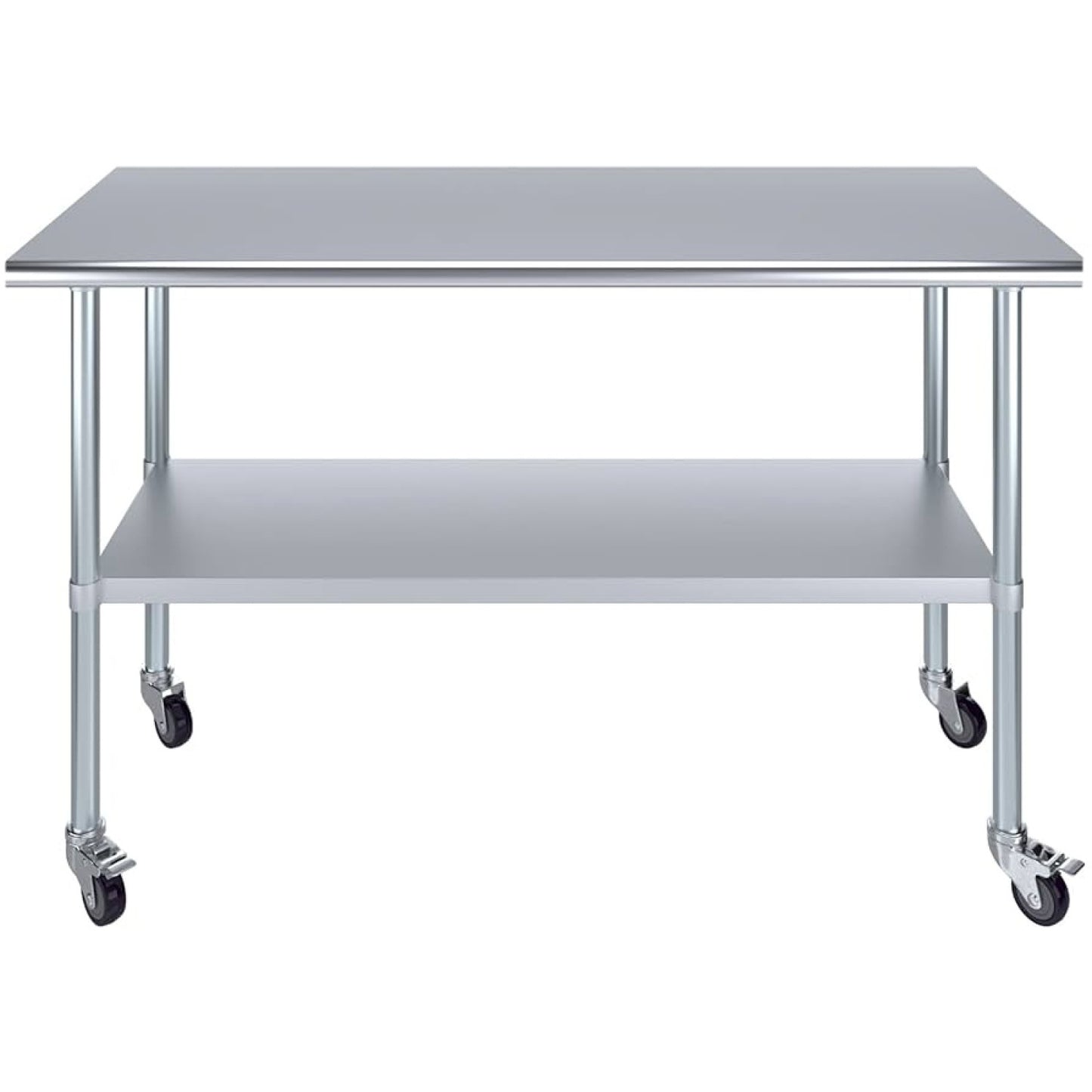 Commercial Mobile Stainless Steel Work Table Bottom shelf 1800x600x900mm - WT60180GMOBILE
