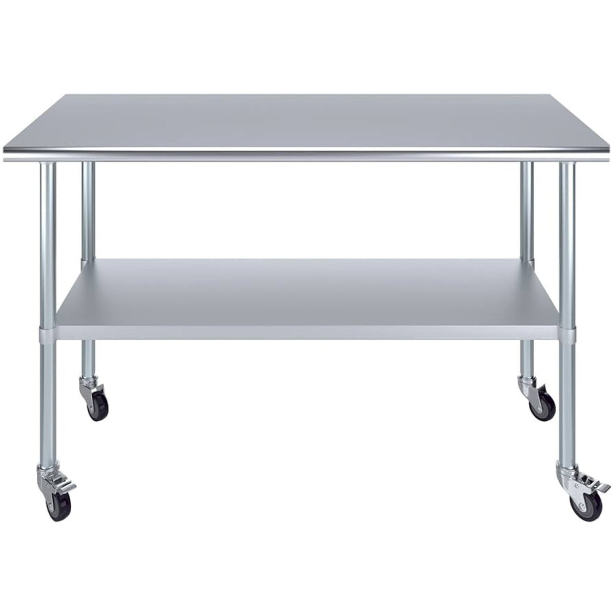 Commercial Mobile Stainless Steel Work Table Bottom shelf 900x700x900mm - WT7090GMOBILE