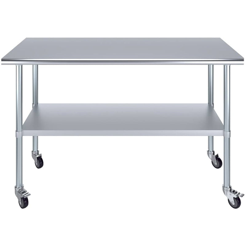 Commercial Mobile Stainless Steel Work Table Bottom shelf 1800x700x900mm - WT70180GMOBILE
