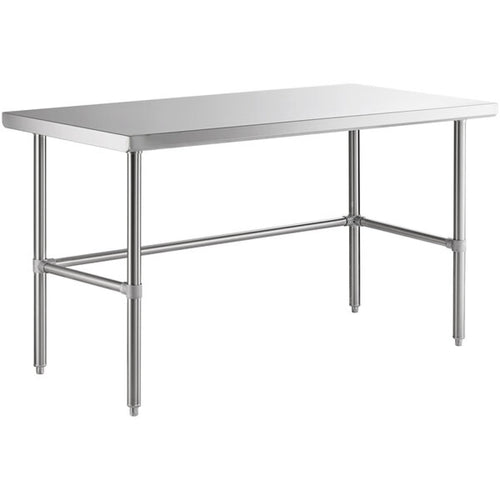 WT6090GNU Stainless Steel Work Table No Bottom Shelf 900×600×900mm — front view