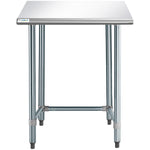 Commercial Work table Stainless steel No bottom shelf 760x610x900mm - WTGOB2430418
