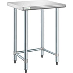 Commercial Work table Stainless steel No bottom shelf 760x610x900mm - WTGOB2430418