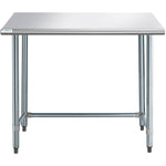 Commercial Work table Stainless steel No bottom shelf 1220x760x900mm - WTGOB3048418