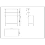 Adexa WTS60120 Stainless Steel Prep Table 1200mm — technical dimensions drawing