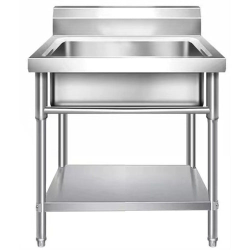 Commercial Sink Stainless steel 600x600x850mm 1 bowl Splashback Undershelf - WUS6060