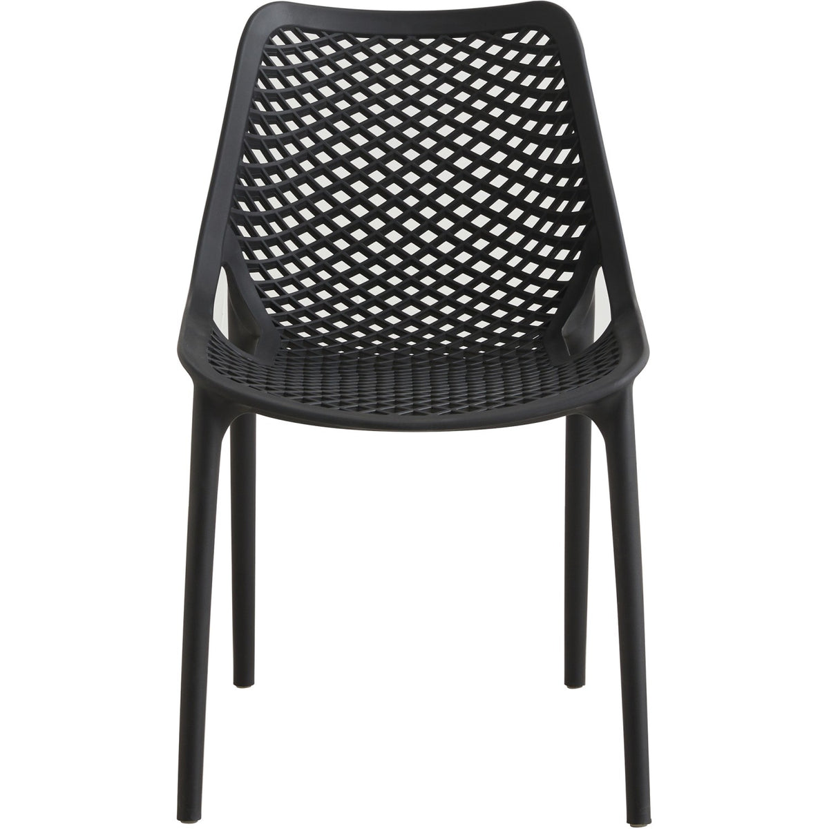Bistro Dining Chair Plastic Black Indoors & Outdoors - WW036BLACK