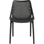 Bistro Dining Chair Plastic Black Indoors & Outdoors - WW036BLACK