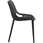 Bistro Dining Chair Plastic Black Indoors & Outdoors - WW036BLACK