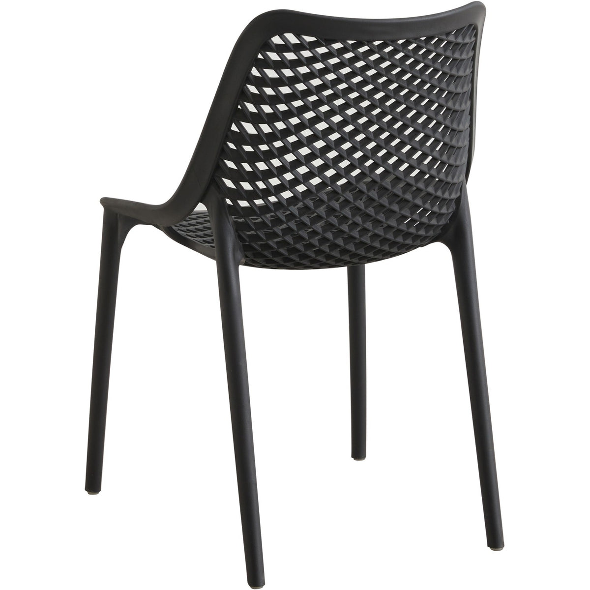 Bistro Dining Chair Plastic Black Indoors & Outdoors - WW036BLACK