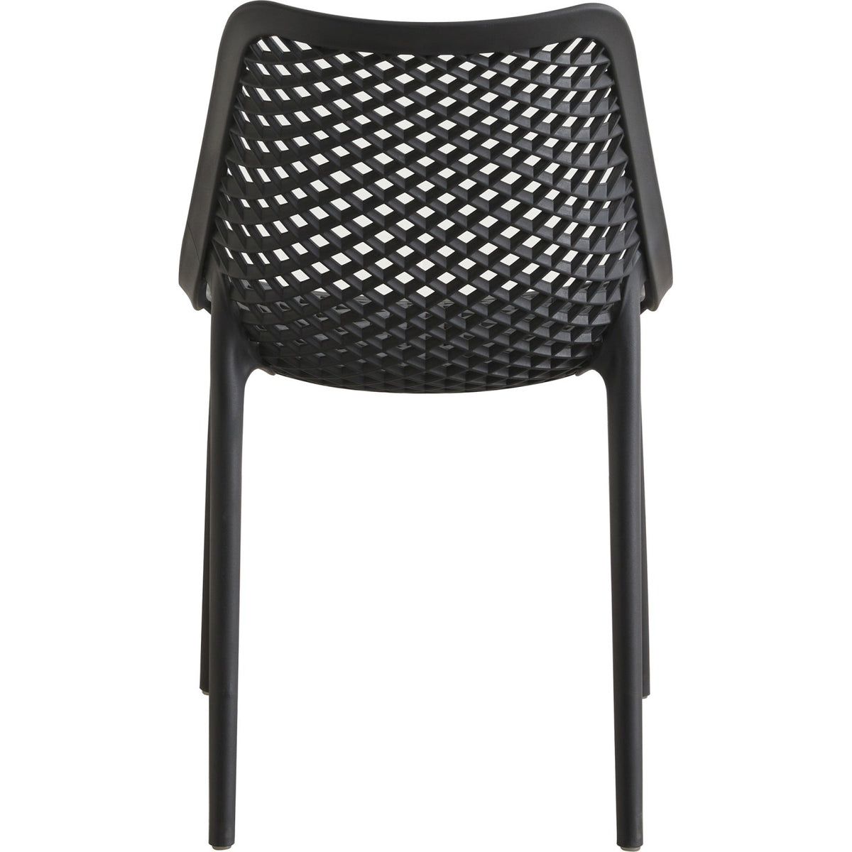 Bistro Dining Chair Plastic Black Indoors & Outdoors - WW036BLACK