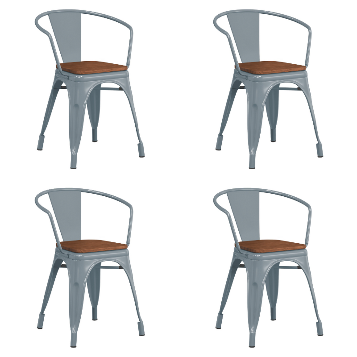 Bistro Dining Chair Steel Grey Indoors - WW170G