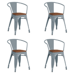 Bistro Dining Chair Steel Grey Indoors - WW170G
