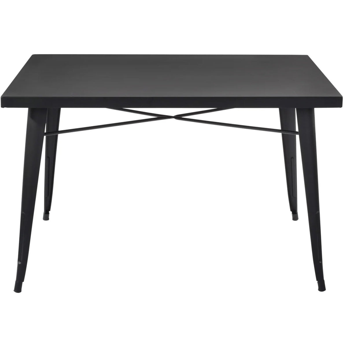 Bistro Table Black Metal 1200x600mm Indoors - WW287