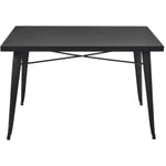 Bistro Table Black Metal 1200x600mm Indoors - WW287