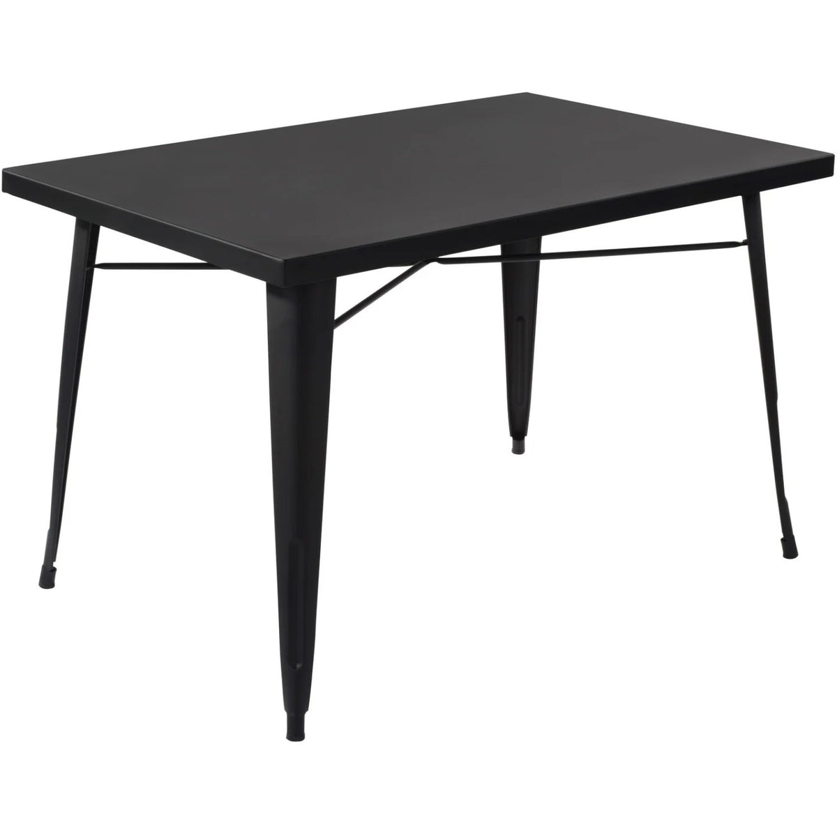 Bistro Table Black Metal 1200x600mm Indoors - WW287