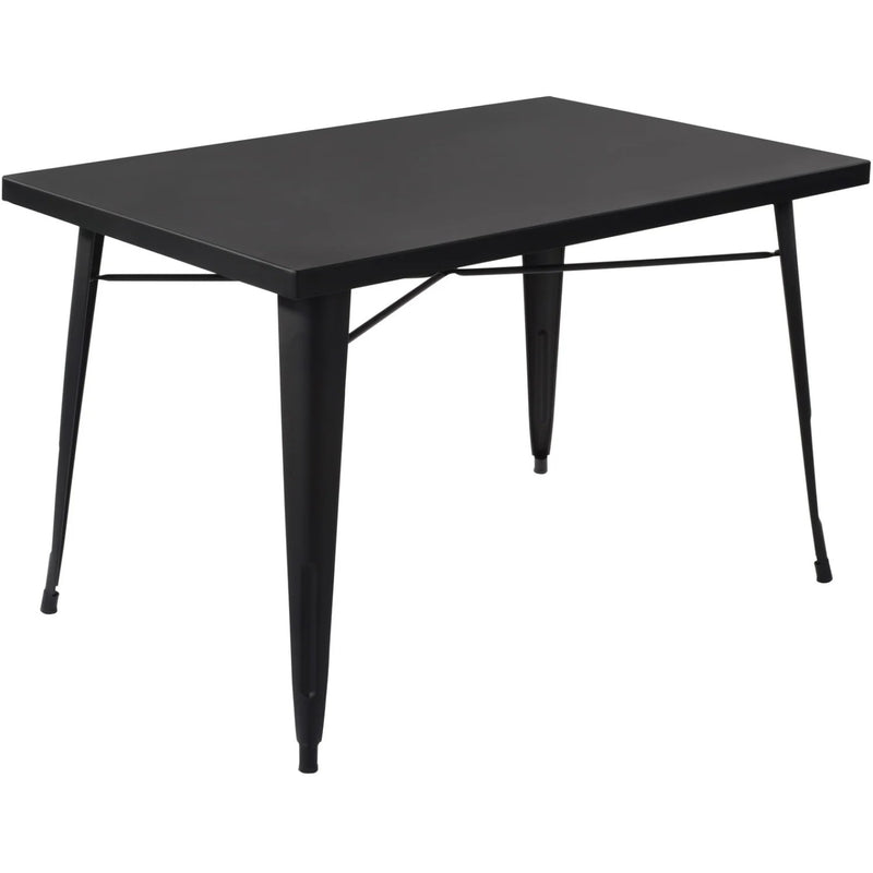 Bistro Table Black Metal 1200x600mm Indoors - WW287