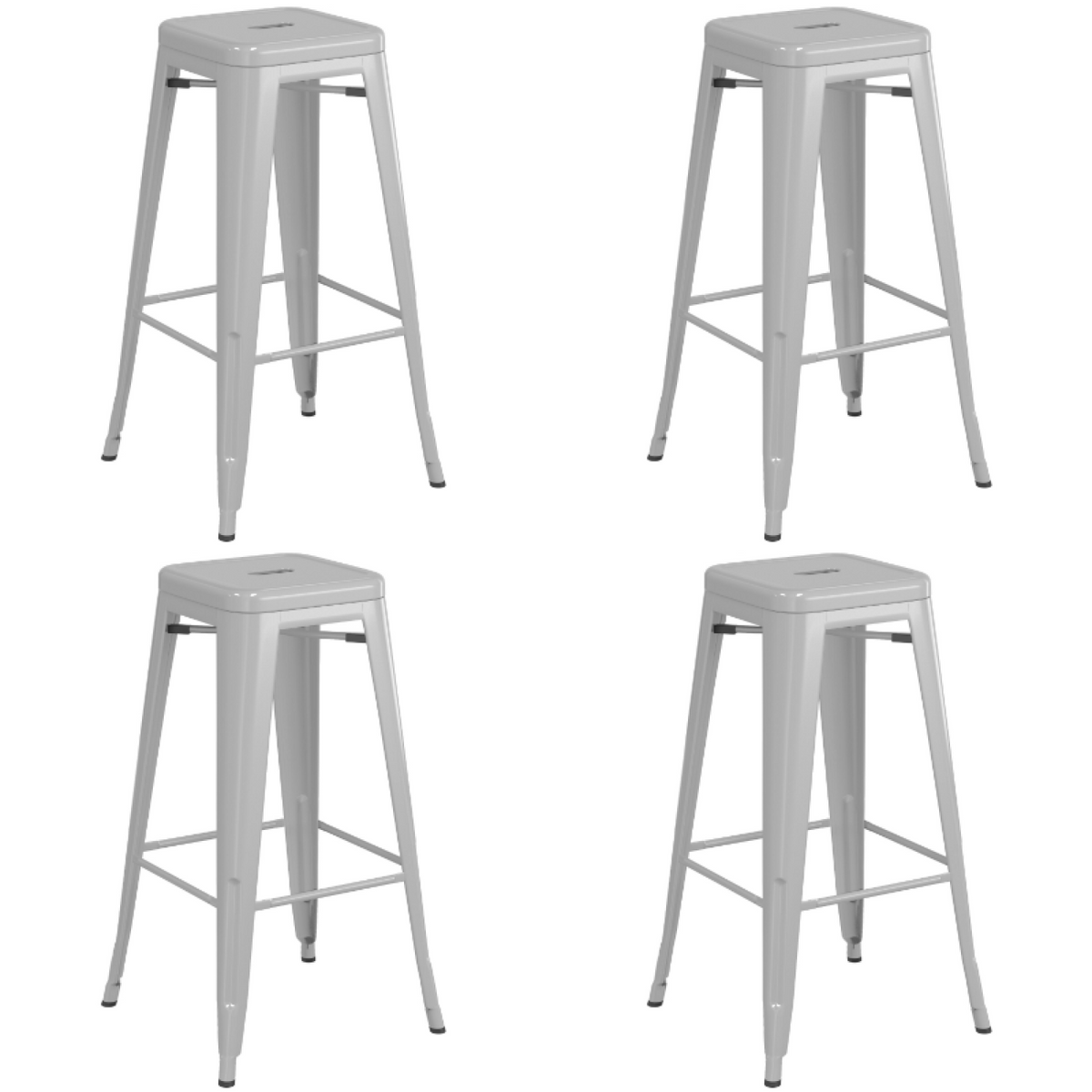 High Bar Stool Steel Light Grey - WW61G
