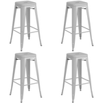 High Bar Stool Steel Light Grey - WW61G
