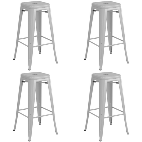 High Bar Stool Steel Light Grey - WW61G
