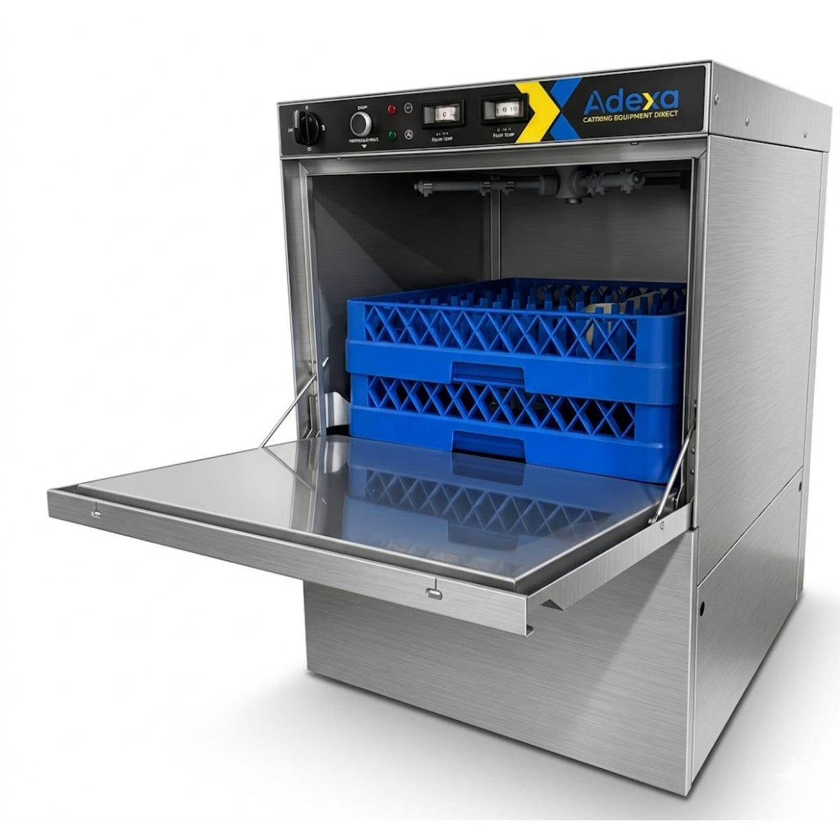 Commercial Dishwasher 500 plates/hour 500mm basket Drain pump Detergent pump Rinse Aid pump - WZ50DRDP