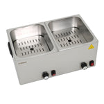 Commercial Hot dog / Sausage Warmer with Hinged Covers 2 x 8 litres - XDESW8D