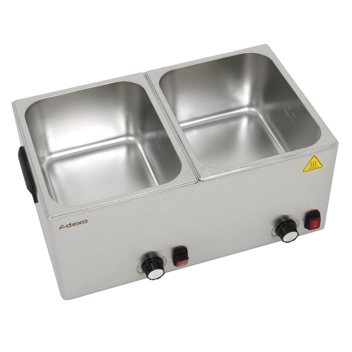 Commercial Hot dog / Sausage Warmer with Hinged Covers 2 x 8 litres - XDESW8D