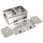 Commercial Hot dog / Sausage Warmer with Hinged Covers 2 x 8 litres - XDESW8D