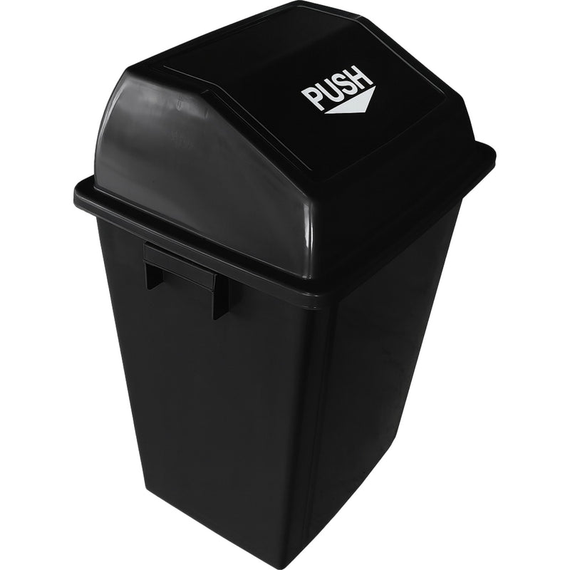 Square Push Lid Bin 100 Litres Black - XDL100D11BLACK