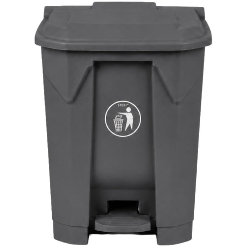 Commercial Pedal Waste Bin 30L Grey HDPE 430 x 402 x 436mm - XDL30K7GREY