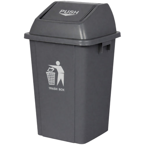 Square Push Lid Bin 60 Litres Grey - XDL60B6BGREY
